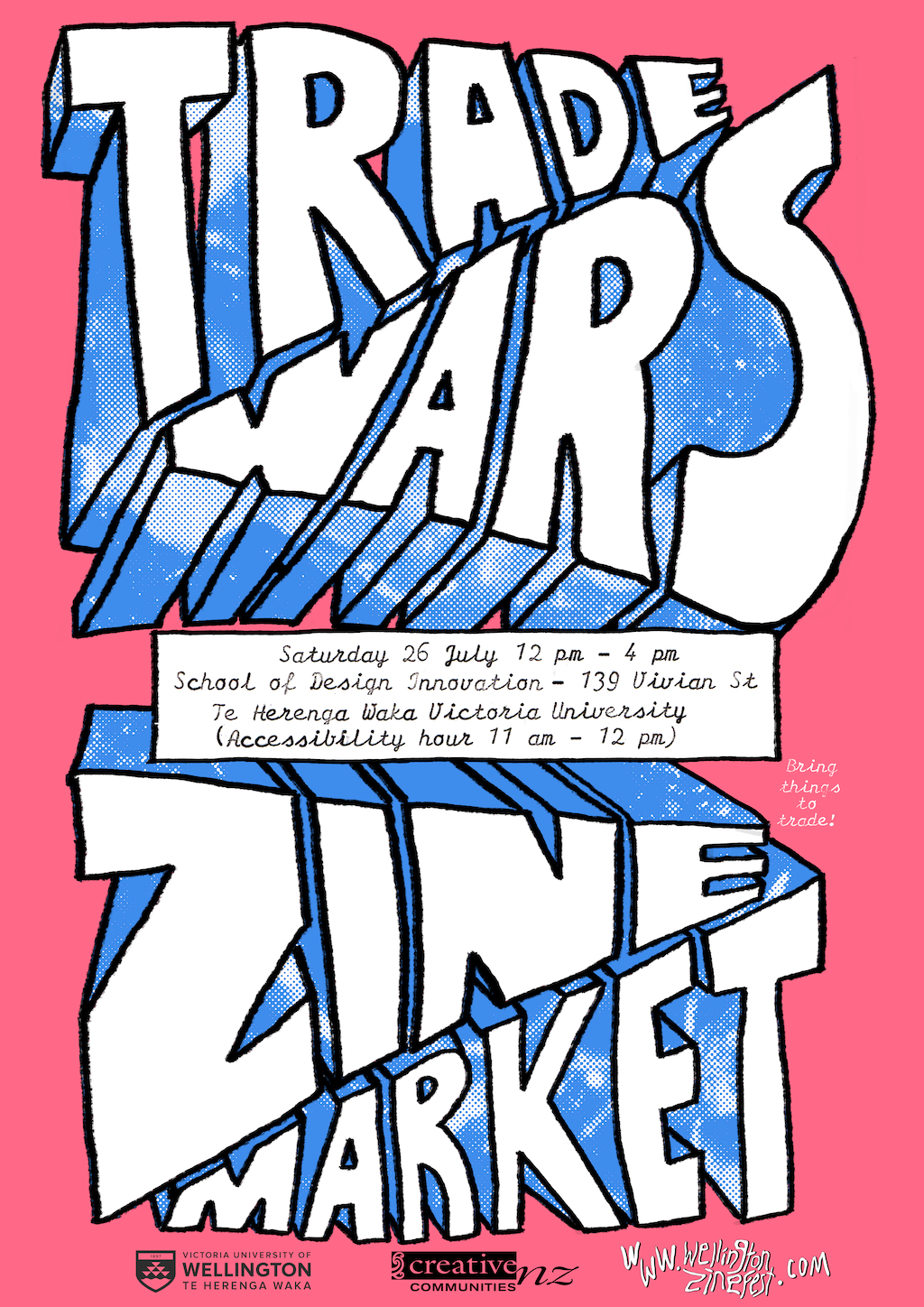 Trade Wars Zine Market Zinefest Poster